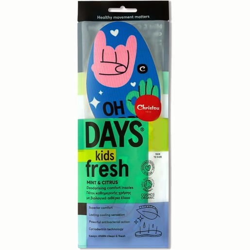 Christou Days Kids Fresh oh Happy Days CH-073/CH-074 Mint & Citrus Μπλε 1 Ζευγάρι