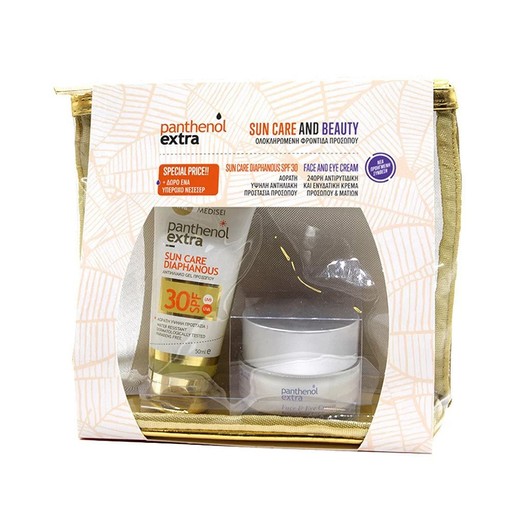 Medisei Promo Sun Care & Beauty Panthenol Extra Sun Diaphanous Spf30, 50ml & Face & Eye Cream 50ml & Δώρο Νεσεσέρ Medisei Promo Sun Care & Beauty Panthenol Extra Sun Diaphanous Spf30, 50ml & Face & Eye Cream 50ml & Δώρο Νεσεσέρ