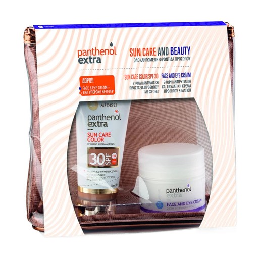 Medisei Promo Sun Care & Beauty Panthenol Extra Sun Care Color Spf30, 50ml & Face & Eye Cream 50ml & Δώρο Νεσεσέρ Medisei Promo Sun Care & Beauty Panthenol Extra Sun Care Color Spf30, 50ml & Face & Eye Cream 50ml & Δώρο Νεσεσέρ