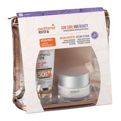 Medisei Promo Sun Care & Beauty Panthenol Extra Sun Care Color Spf50, 50ml & Face & Eye Cream 50ml & Δώρο Νεσεσέρ Medisei Promo Sun Care & Beauty Panthenol Extra Sun Care Color Spf50, 50ml & Face & Eye Cream 50ml & Δώρο Νεσεσέρ