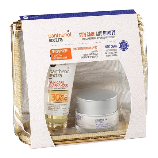 Medisei Promo Sun Care & Beauty Panthenol Extra Sun Diaphanous Spf30, 50ml & Night Cream 50ml & Δώρο Νεσεσέρ Medisei Promo Sun Care & Beauty Panthenol Extra Sun Diaphanous Spf30, 50ml & Night Cream 50ml & Δώρο Νεσεσέρ