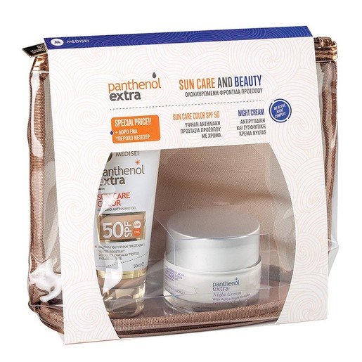 Medisei Promo Sun Care & Beauty Panthenol Extra Sun Care Color Spf50, 50ml & Night Cream 50ml & Δώρο Νεσεσέρ Medisei Promo Sun Care & Beauty Panthenol Extra Sun Care Color Spf50, 50ml & Night Cream 50ml & Δώρο Νεσεσέρ