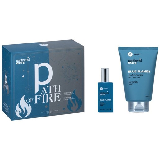 Medisei Panthenol Extra Promo Blue Flames Eau de Toilette 50ml & Blue Flames 3in1 Cleanser 200ml