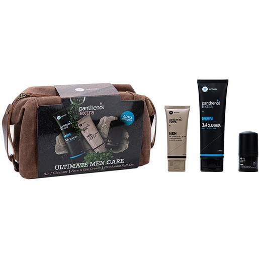 Medisei Panthenol Extra Promo Men 3in1 Body Cleanser 200ml & Face & Eye Cream 100ml & Deodorant Roll-On 50ml & Δώρο Νεσεσέρ 1 Τεμάχιο Medisei Panthenol Extra Promo Men 3in1 Body Cleanser 200ml & Face & Eye Cream 100ml & Deodorant Roll-On 50ml & Δώρο Νεσεσέρ 1 Τεμάχιο