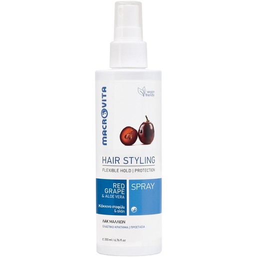 Macrovita Red Grape Flexible Hair Hold Spray 200ml Macrovita Red Grape Flexible Hair Hold Spray 200ml