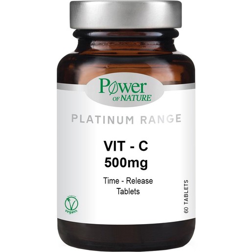 Power of Nature Platinum Range Vitamin C 500mg, 60tabs