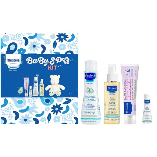 Mustela Promo Gentle Cleansing Gel 400ml (2x200ml) & Baby Oil Spray 100ml & 123 Vitamin Barrier Cream 50ml & Hydra Bebe Body Lotion 50ml & Δώρο Teddy Bear 1 Τεμάχιο