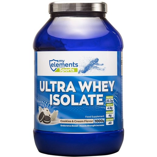 My Elements Sports Ultra Whey 100% Isolate Protein 1000g - Cookies & Cream