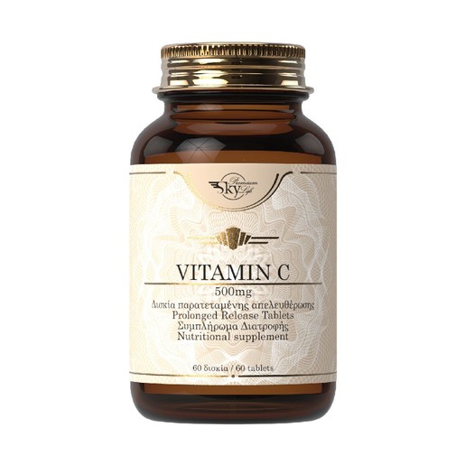 Sky Premium Life Vitamin C 500mg Συμπλήρωμα Διατροφής Βιταμίνης C Παρατεταμένης Απελευθέρωσης 60 Tabs Sky Premium Life Vitamin C 500mg Συμπλήρωμα Διατροφής Βιταμίνης C Παρατεταμένης Απελευθέρωσης 60 Tabs