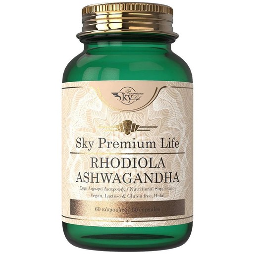 Sky Premium Life Rhodiola Ashwagandha Συμπλήρωμα Διατροφής Ιδανικό για την Διαχείριση του Άγχους 60veg.caps Sky Premium Life Rhodiola Ashwagandha Συμπλήρωμα Διατροφής Ιδανικό για την Διαχείριση του Άγχους 60veg.caps