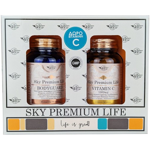 Sky Premium Life Promo Bodyguard 60caps & Δώρο Vitamin C 1000mg 60tabs