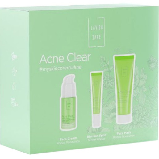 Lavish Care Promo Acne Clear Sebum Control Moisturising Face Cream 30ml & Oil Control Purifying Face Mask 75ml & Rapid Relief Blemish Spot Gel 15ml