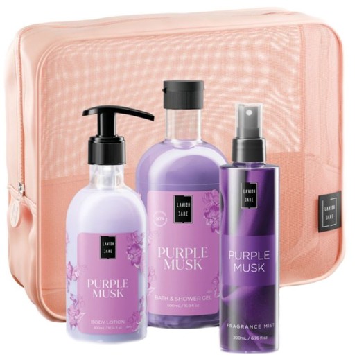 Lavish Care Promo Purple Musk Bath & Shower Gel 500ml & Body Lotion 300ml & Fragrance Mist 200ml & Νεσεσέρ 1 Τεμάχιο Lavish Care Promo Purple Musk Bath & Shower Gel 500ml & Body Lotion 300ml & Fragrance Mist 200ml & Νεσεσέρ 1 Τεμάχιο