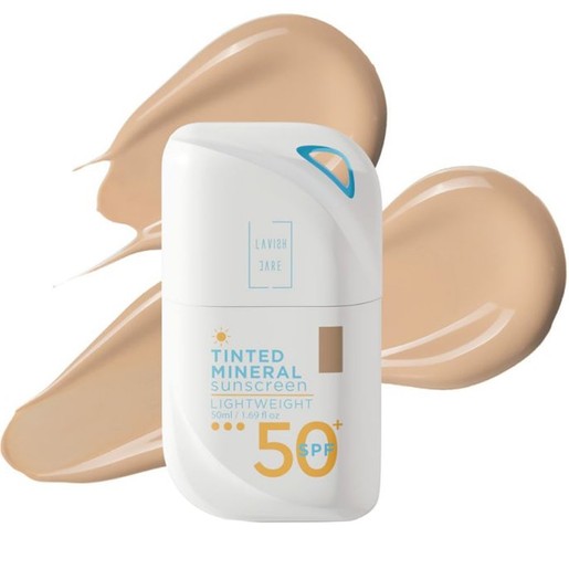 Lavish Care Mineral Tinted No2 Medium Shade Spf50+ Lightweight Sunscreen 50ml
