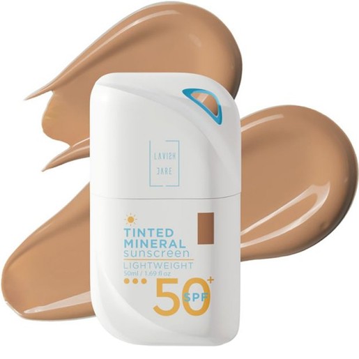 Lavish Care Mineral Tinted No3 Dark Shade Spf50+ Lightweight Sunscreen 50ml