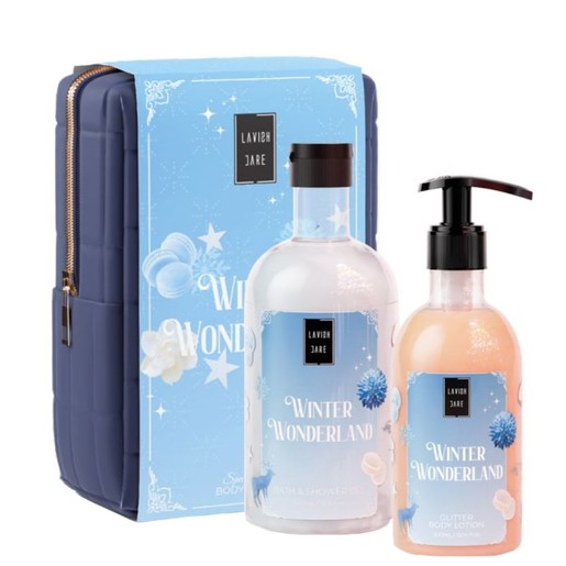Lavish Care Promo Winter Wonderland Bath & Shower Gel 500ml & Glitter Body Lotion 300ml & Νεσεσέρ 1 Τεμάχιο