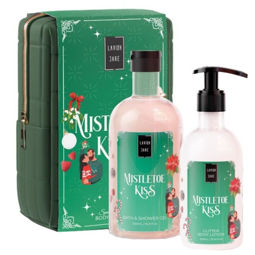 Lavish Care Promo Mistletoe Kiss Bath & Shower Gel 500ml & Glitter Body Lotion 300ml & Νεσεσέρ 1 Τεμάχιο