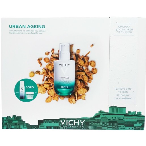 Vichy Πακέτο Προσφοράς Slow Age Fluide Spf25, 50ml & Δώρο Eau Thermale Mineralisante 50ml, Masque Mineral Desalterant 15ml Vichy Πακέτο Προσφοράς Slow Age Fluide Spf25, 50ml & Δώρο Eau Thermale Mineralisante 50ml, Masque Mineral Desalterant 15ml