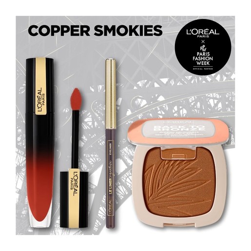 L\'oreal Paris Fashion Week Copper Smokies Make up Set Le Liner Signature 1.2gr,Matte Bronzer 10gr,Gloss Rouge Signatur 6.4ml L\'oreal Paris Fashion Week Copper Smokies Make up Set Le Liner Signature 1.2gr,Matte Bronzer 10gr,Gloss Rouge Signatur 6.4ml