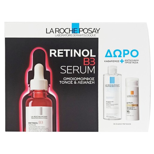 La Roche-Posay Promo Retinol B3 Serum 30ml & Δώρο Micellar Water Ultra 50ml & Anthelios Age Correct Spf50, 3ml