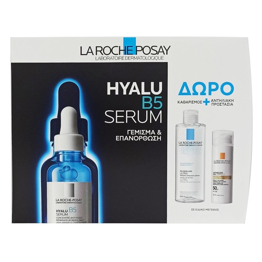 La Roche-Posay Promo Hyalu B5 Serum 30ml & Δώρο Micellar Water Ultra 50ml & Anthelios Age Correct Spf50, 3ml