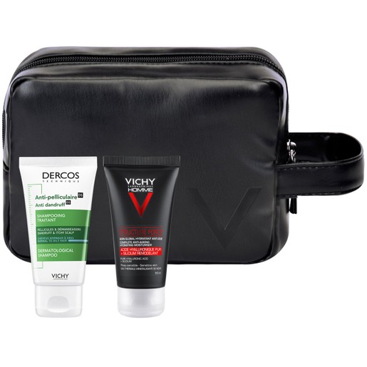 Vichy Promo Homme Structure Force 50ml & Δώρο Dercos Shampoo Anti-Dandruff Normal- Oily 50ml & Νεσεσέρ Vichy Promo Homme Structure Force 50ml & Δώρο Dercos Shampoo Anti-Dandruff Normal- Oily 50ml & Νεσεσέρ