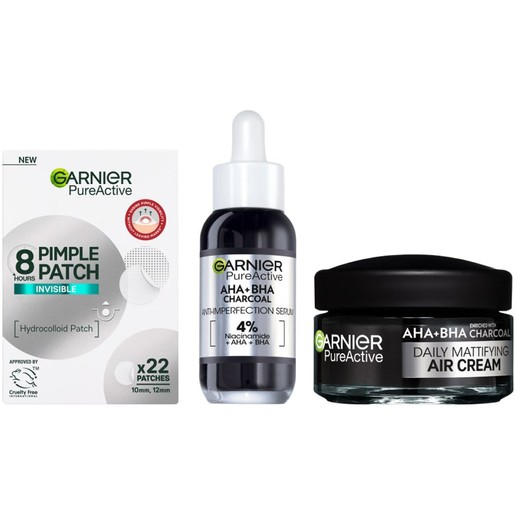 Garnier Promo Skinactive Daily Mattifying 3in1 Air Cream 50ml & Anti-Imperfection Serum 30ml & Invisible Pimple Patch 22 Τεμάχια Garnier Promo Skinactive Daily Mattifying 3in1 Air Cream 50ml & Anti-Imperfection Serum 30ml & Invisible Pimple Patch 22 Τεμάχια