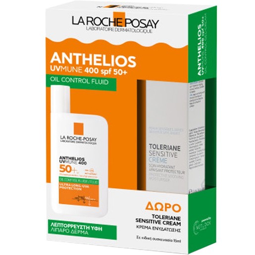 La Roche-Posay Promo Anthelios UVMune 400 Oil Control Fluid Spf50+, 50ml & Δώρο Toleriane Moisturiser Sensitive Cream 15ml