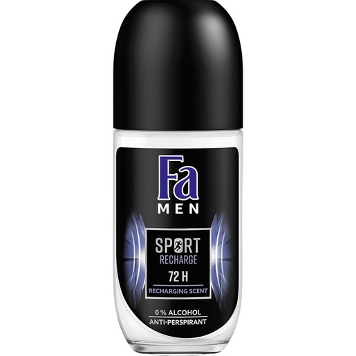 Fa Men Roll-On Sport Recharge Ανδρικό Αποσμητικό για Προστασία Ακόμα & σε Περιόδους Άγχους & Έντονης Δραστηριότητας 50ml Fa Men Roll-On Sport Recharge Ανδρικό Αποσμητικό για Προστασία Ακόμα & σε Περιόδους Άγχους & Έντονης Δραστηριότητας 50ml