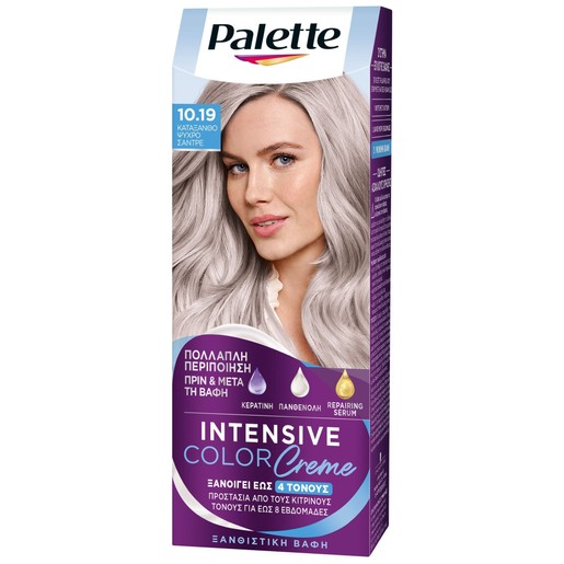 Schwarzkopf Palette Intensive Hair Color Creme Kit 1 Τεμάχιο - 10.19 Κατάξανθο Ψυχρό Σαντρέ