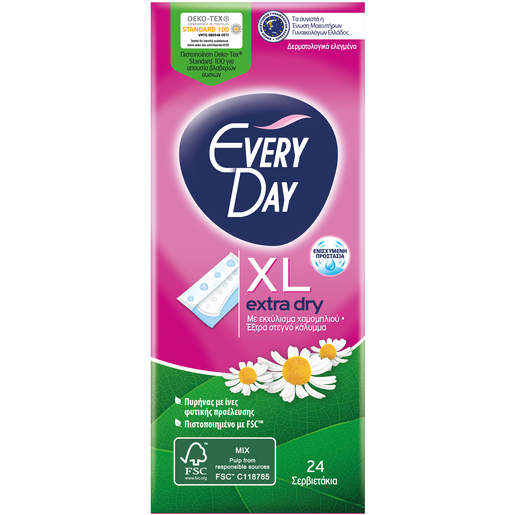 Every Day XL Extra Dry Pantyliners 24 Τεμάχια