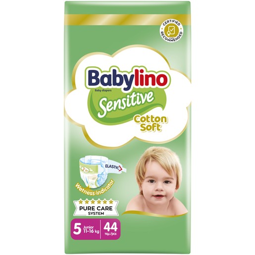 Babylino Sensitive Value Pack Junior Νο5 (11-16kg) Παιδικές Πάνες 44 τεμάχια