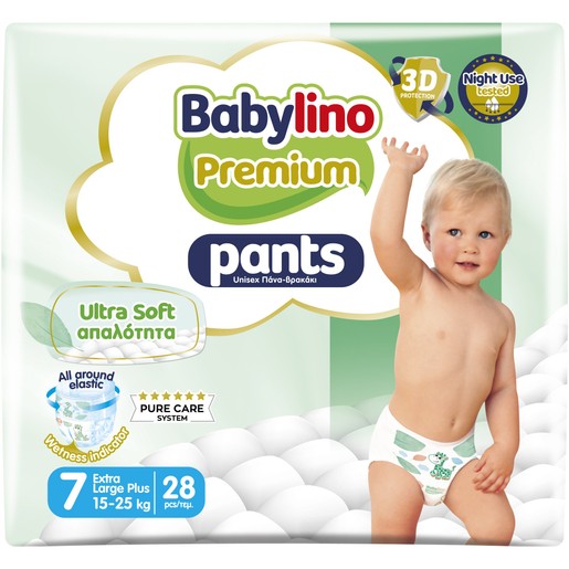 Babylino Premium Ultra Soft Pants Νο7 Extra Large Plus (15-25kg) 28 Τεμάχια