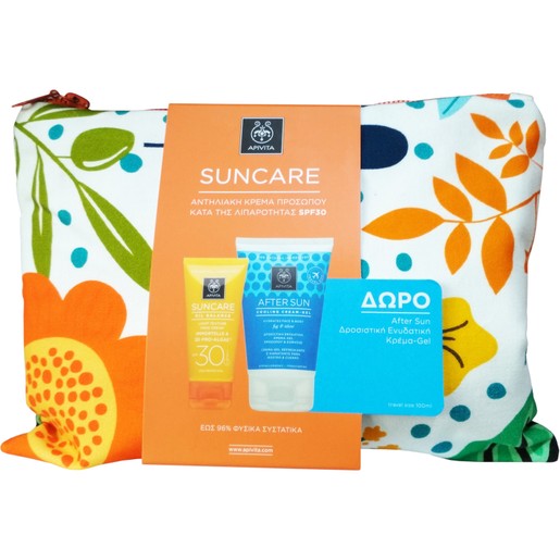 Apivita Πακέτο Προσφοράς Suncare Oil Balance Light Face Cream Spf30, 50ml & Δώρο After Sun Cooling Cream Gel 100ml & Νεσεσέρ Apivita Πακέτο Προσφοράς Suncare Oil Balance Light Face Cream Spf30, 50ml & Δώρο After Sun Cooling Cream Gel 100ml & Νεσεσέρ
