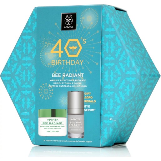 Apivita Πακέτο Προσφοράς 40years Bee Radiant Cream, Light Texture 50ml & Δώρο 5-Action Eye Serum 15ml Apivita Πακέτο Προσφοράς 40years Bee Radiant Cream, Light Texture 50ml & Δώρο 5-Action Eye Serum 15ml