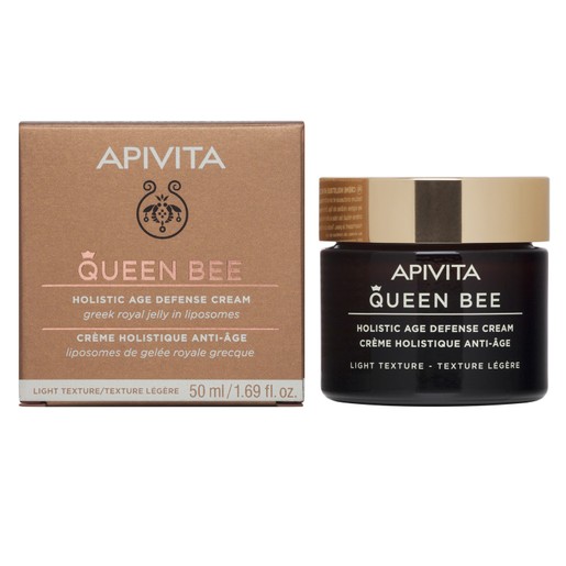Apivita Queen Bee Holistic Age Defence Day Cream With Greek Royal Jelly in Liposomes Legere 50ml Apivita Queen Bee Holistic Age Defence Day Cream With Greek Royal Jelly in Liposomes Legere 50ml
