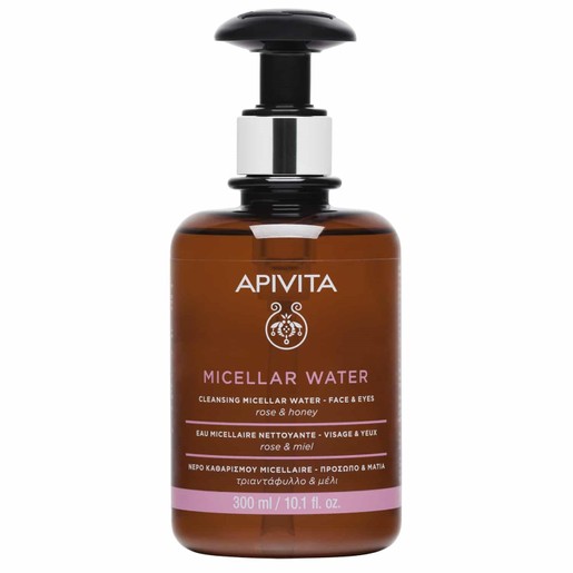 Apivita Micellar Water Face & Eyes Νερό Καθαρισμού για Πρόσωπο & Μάτια με Τριαντάφυλλο & Μέλι 300ml