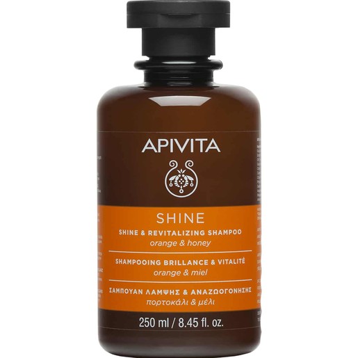 Apivita Shine & Revitalizing Shampoo With Orange & Honey 250ml