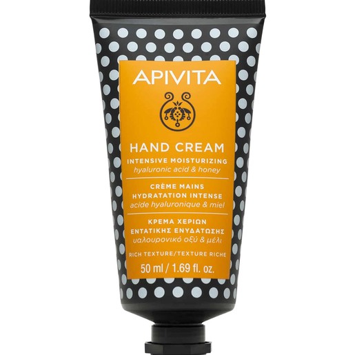 Apivita Hand Cream Intensive Moisturizing With Hyaluronic Acid & Honey Κρέμα Χεριών Εντατικής Ενυδάτωσης Πλούσιας Υφής 50ml