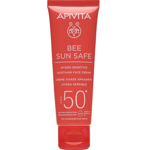 Apivita Bee Sun Safe Hydra Sensitive Soothing Face Cream Spf50+ Light Texture 50ml Apivita Bee Sun Safe Hydra Sensitive Soothing Face Cream Spf50+ Light Texture 50ml