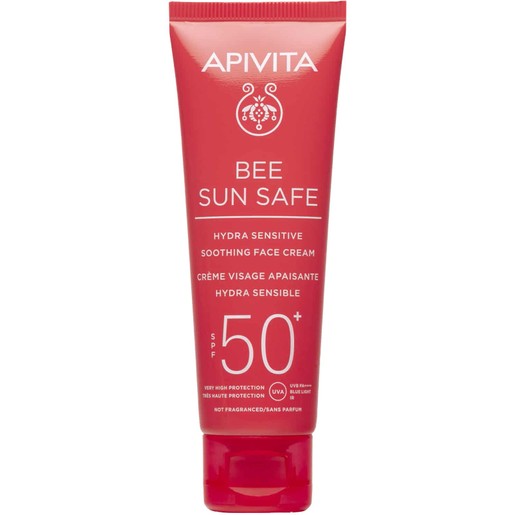 Apivita Bee Sun Safe Hydra Sensitive Soothing Face Cream Spf50+ Light Texture 50ml Apivita Bee Sun Safe Hydra Sensitive Soothing Face Cream Spf50+ Light Texture 50ml