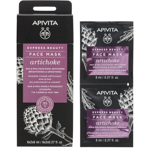 Apivita Express Beauty AHA & PHA Artichoke Face Mask 2x8ml