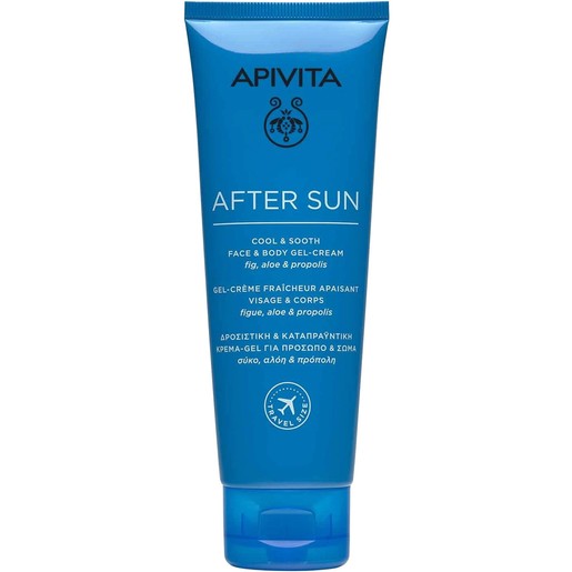 Apivita After Sun Cool & Sooth Face & Body Gel-Cream With Fig, Aloe & Propolis Travel Size 100ml Apivita After Sun Cool & Sooth Face & Body Gel-Cream With Fig, Aloe & Propolis Travel Size 100ml