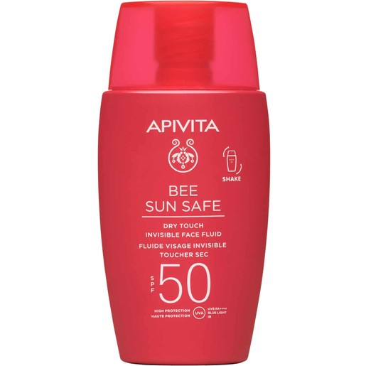 Apivita Bee Sun Safe Dry Touch Invisible Face Fluid Spf50 with Marine Algae & Propolis 50ml