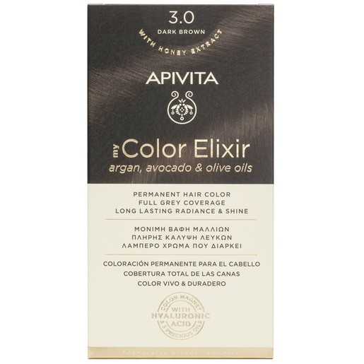 Apivita Promo My Color Elixir Permanent Hair Color - 3.0 Καστανό Σκούρο