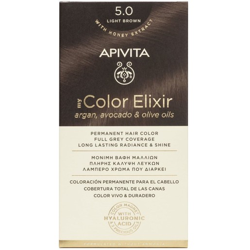 Apivita Promo My Color Elixir Permanent Hair Color - 5.0 Καστανό Ανοιχτό Apivita Promo My Color Elixir Permanent Hair Color - 5.0 Καστανό Ανοιχτό