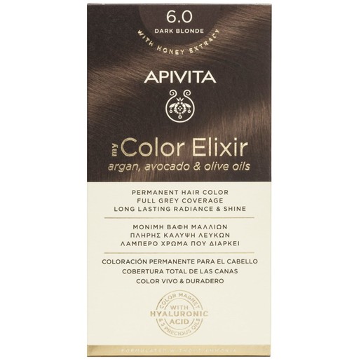 Apivita Promo My Color Elixir Permanent Hair Color - 6.0 Ξανθό Σκούρο Apivita Promo My Color Elixir Permanent Hair Color - 6.0 Ξανθό Σκούρο