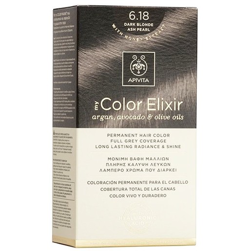 Apivita Promo My Color Elixir Permanent Hair Color - 6.18 Ξανθό Σκούρο Σαντρέ Περλέ