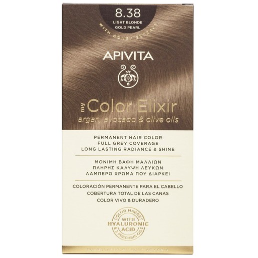 Apivita Promo My Color Elixir Permanent Hair Color - 8.38 Ξανθό Ανοιχτό Μελί Περλέ Apivita Promo My Color Elixir Permanent Hair Color - 8.38 Ξανθό Ανοιχτό Μελί Περλέ