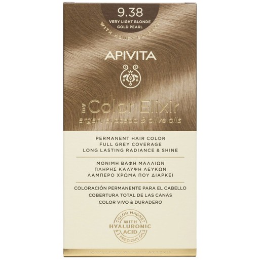 Apivita Promo My Color Elixir Permanent Hair Color - 9.38 Ξανθό Πολύ Ανοιχτό Μελί Περλέ